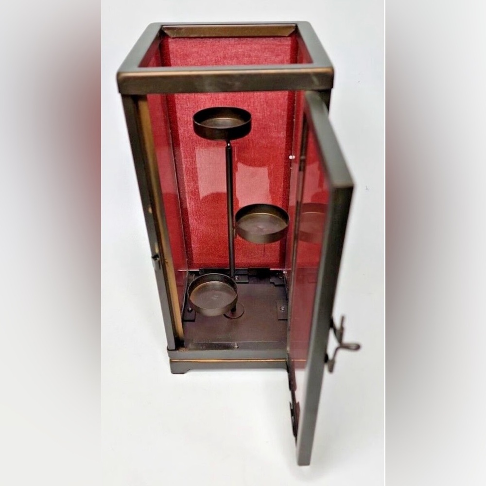 Vintage PartyLite Moroccan Spice Lantern Candle Rare Retired Antique Bronze NIB